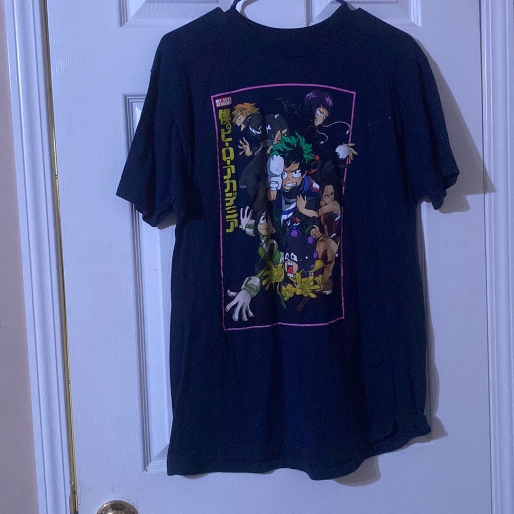 Her Academia Navy blue, large men’s t-shirt.